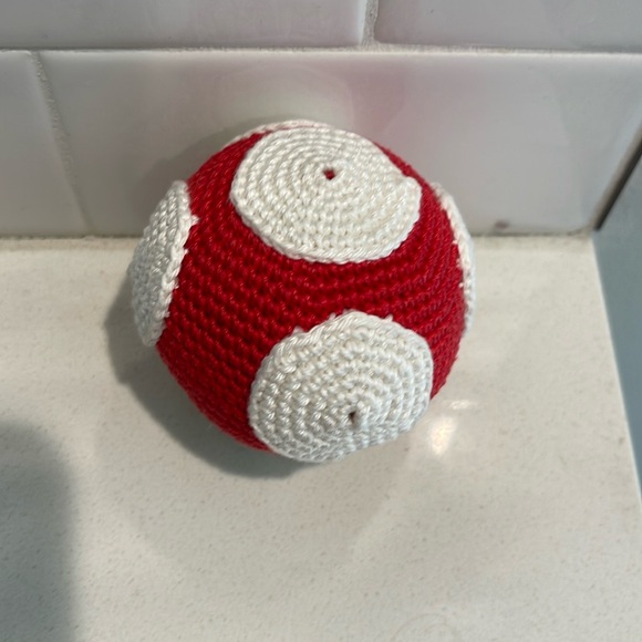 Handcrafted Mario Super Mushroom Figure Holiday Decor Amigurui Crochet Toy - Picture 5 of 8